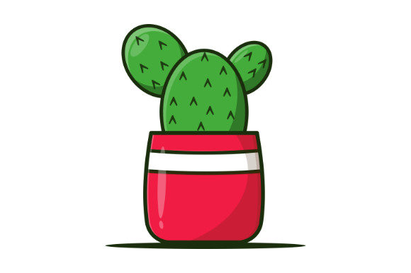 Cactus Plant in a Pot: Graphic & Illustration Review