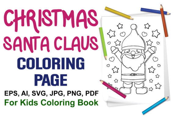 Christmas Coloring Page for Kids Vol-14: Graphics & Coloring Pages Amp