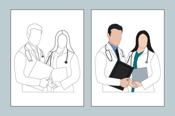 Doctor Coloring Page Graphics & Coloring Pages Amp