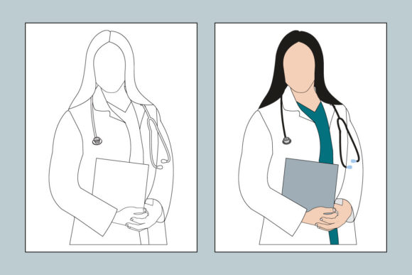 Female Doctor Coloring Pages Amp Graphics Review