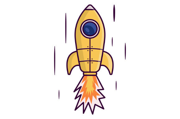 Flying Rocket Illustration: Graphics & Illustrations for Real Publishing