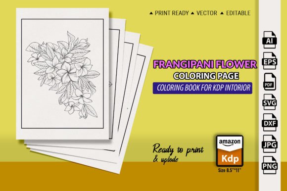 Frangipani Flower Adult Coloring Page: Graphics & Coloring Pages Amp