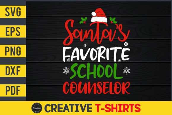 Santa’s Favorite School Counselor Graphics & Print Templates