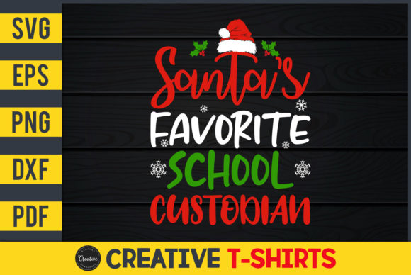 Santa’s Favorite School Custodian: Graphics & Print Templates