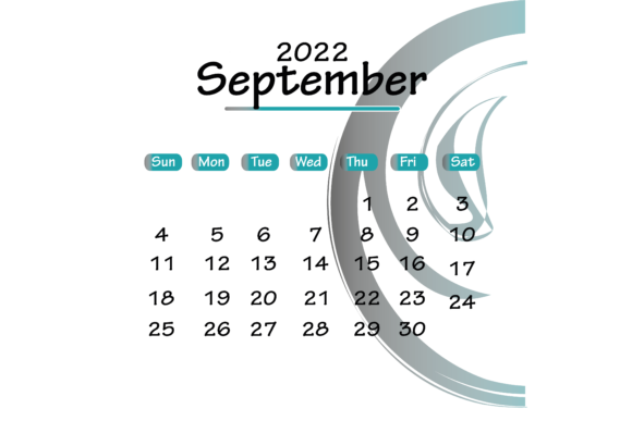 September 2022 Calendar Templates: Graphics & Print Templates